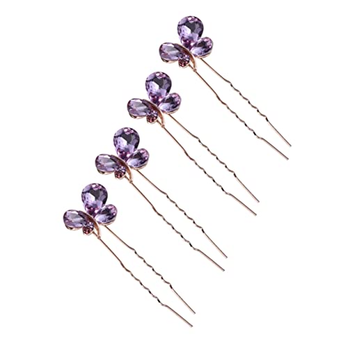 BELLIFFY 4stücke U-förmige Haarschmuck-rhinestone Haarstäbchen Für Hochzeiten Und Partys Elegante Funkelnde Haarnadeln Für Damen Für Besondere Anlässe Und -frisuren von BELLIFFY
