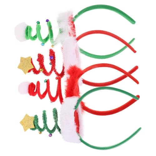 BELLIFFY 4stücke Teiliges Weihnachtsbaum Haarband Funkelnde Stirnbänder Für Weihnachten Für Partys Kostüme Und Fotografie Komfortabel Und Kreativ Für Altersgruppen Geeignet von BELLIFFY