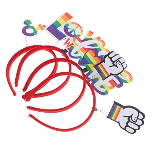BELLIFFY 4stücke Teiliges Regenbogen Stirnband Für Lgbt Pride Month Stylische Haaraccessoires Für Partys Fotografie Und Feiern Leicht Und von BELLIFFY