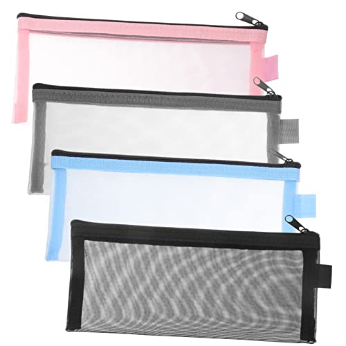 BELLIFFY 4stücke Stiftetasche Mit Reißverschluss Aus Nylon Tragbare Stiftetasche-Organizer Kleine Stiftetasche Für Stiftezubehör Kosmetika Reiseaccessoires Und Mehr von BELLIFFY