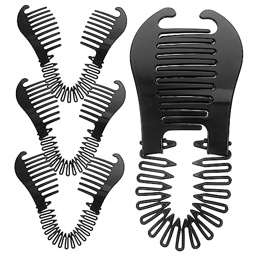 BELLIFFY 4 Stück Bananenkämme Flechtwerkzeug Biegsame Haarkämme Für Damen Haarspangen Styling-tool Langlebig Kunststoff Einfach Zu Verwenden Tragbar von BELLIFFY