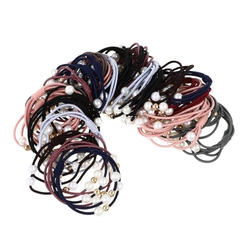 BELLIFFY Elegante Haarseile 40-teiliges Set Pferdeschwanzhalter für Frauen Elastische Gummibänder 9 Perlenknoten Haar-accessoires für Mädchen BELLIFFY Elegante Haarseile 40-teiliges Set Pferdeschwanzhalter für Frauen Elastische Gummibänder 9 Perlenknoten Haar-accessoires für Mädchen von BELLIFFY
