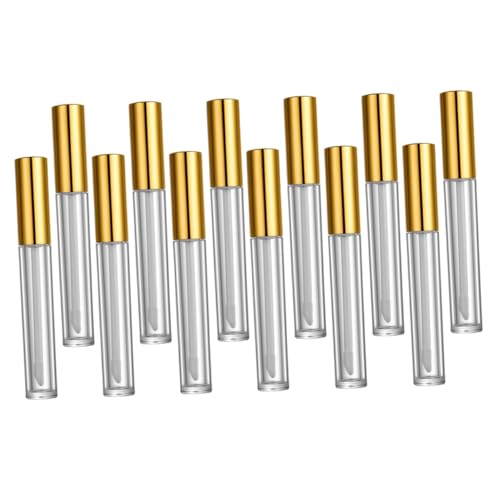 BELLIFFY 40stücke Leere Lip Gloss Röhrchen Tragbare Kosmetikbehälter Für Make-up Transparent Mit Goldenen Deckeln Für Reisen Und von BELLIFFY