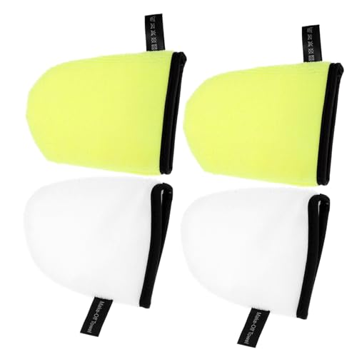 BELLIFFY 4stücke Gesichtshandschuhe Reinigungstücher Make-up Entferner Gesichtswaschtücher Für Damen Handtücher Gesichtsreinigungshandschuhe von BELLIFFY