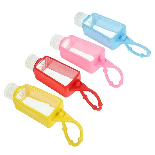 BELLIFFY 4stücke Handflasche Mit Silikonhülle Plastikflasche Fassungsvermögen Behälter Für Flüssigkeiten Reisegröße Und Geringes Gewicht Mit Haken Zum Befestigen An Geldbörse Oder Rucksack BELLIFFY 4stücke Handflasche Mit Silikonhülle Plastikflasche Fassungsvermögen Behälter Für Flüssigkeiten Reisegröße Und Geringes Gewicht Mit Haken Zum Befestigen An Geldbörse Oder Rucksack von BELLIFFY