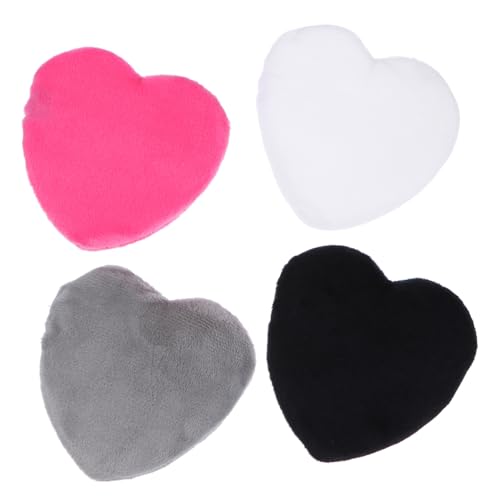 BELLIFFY 4stücke Herzform Puderquaste Make-up Schwämme Kosmetikquasten Für Foundation Lidschatten Waschbar Und Wiederverwendbar Mit Handschlaufe Für Einfachen Griff von BELLIFFY