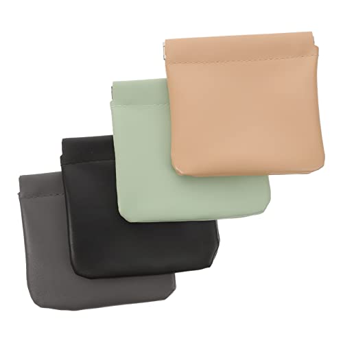 BELLIFFY 4stücke Kosmetiktasche Aus Pu-Leder Quetsch-Kosmetiktasche Mit Magnetverschluss Kleine Make-up-Tasche Für Damen Geeignet Zum Reisen Und Camping Zur Aufbewahrung Von Schmuck Und von BELLIFFY
