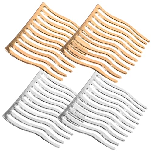 BELLIFFY 4stücke Metall-haarkämme Für Damen Flexibler Seitenkamm Für Lockiges Dickes Haar Dekorativer Kamm Für Hochzeit Schleier Einfach Zu Tragen Verwenden von BELLIFFY