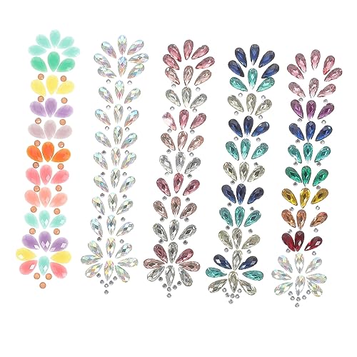 BELLIFFY Gesichtsschmuck Zum Aufkleben Gesichtsstrasssteine Körperschmuck Rave-gesichtsschmuck Festival-accessoires Für Frauen Und Mädchen von BELLIFFY