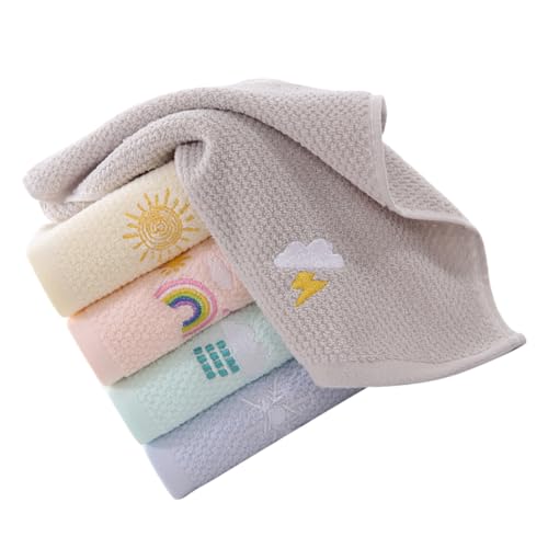 BELLIFFY 5stücke Baumwolle Handtuch Für Gesichtwaschen Saugfähiges Handtuch Waschlappen Aus Baumwolle Handtücher Für Hause Leicht Zu Tragen Schnell Trocknend Wiederverwendbar von BELLIFFY