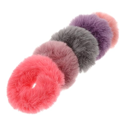 BELLIFFY 5stücke Entzückende Plüsch Elastische Haar Krawatten Haar Ringe Zubehör Für Mädchen Und Frauen von BELLIFFY