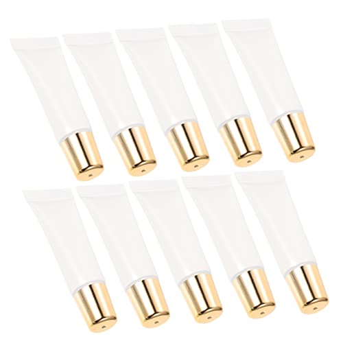 BELLIFFY 50stücke Nachfüllbare Lip Gloss Tuben Transparente Behälter Mit Goldenen Deckeln Für Lippenpflege Und Kreative Kosmetiklösungen von BELLIFFY