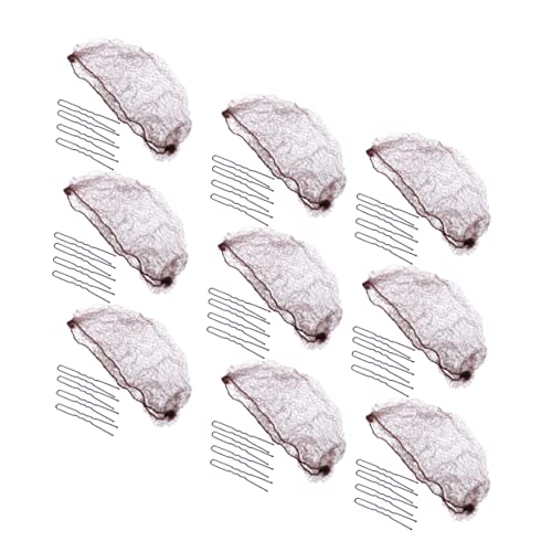 BELLIFFY 50stücke Unsichtbare Elastische Haarnetze Und U-förmige Haarnadeln Für Ballet-dutt in Kaffee Leichte Und Atmungsaktive Haaraccessoires Für Frauen Und Mädchen von BELLIFFY