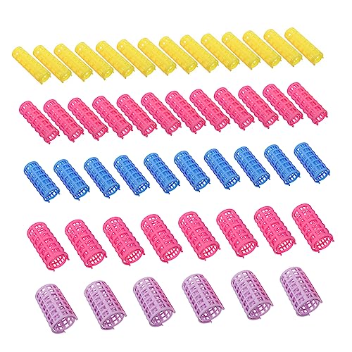 BELLIFFY 50 Stücke Selbsthaftende Friseur-lockenwickler Tragbarer Lockenwickler Für Frauen Mädchen Aufrollen Für Make-up Und Gesichtspflege von BELLIFFY
