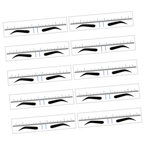 BELLIFFY 50stücke Augenbrauen-schablonen Präzises Augenbrauen-messwerkzeug Zur Formgebung Aufkleber von BELLIFFY