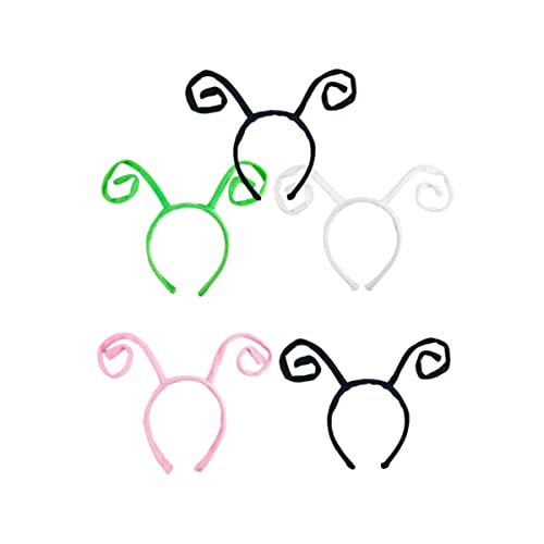 BELLIFFY 5stücke Stirnband Haarband Antennen-haarreif Kopfbedeckung Einzigartiges Stirnband Mit Haargummi Für Party Und Outdoor-aktivitäten Gemischte Farben von BELLIFFY