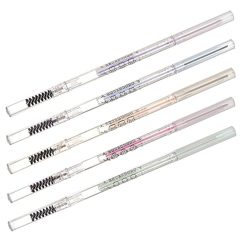 BELLIFFY 5stücke Augenbrauenstifte Mit Pinsel Für Natürliches Augenbrauen-make-up Anti-schweiß Tragbare Make-up-tools Für Frauen Hochwertige Materialien Für Komfortable Anwendung von BELLIFFY