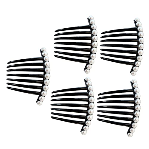 BELLIFFY 5stücke Perlen-haarkamm Für Frauen Mode-haar-zähne-kämme Haarschmuck Mit Perlen Haar-halter-werkzeug Für Frisuren Geeignet Für Mädchen Und Erwachsene von BELLIFFY