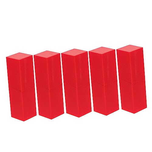 BELLIFFY 5stück Magnetische Saug Lippenstift Rohre DIY Leere Lip Balm Container Abs Material Handlich Undurchsichtig Lippenstifttube von BELLIFFY