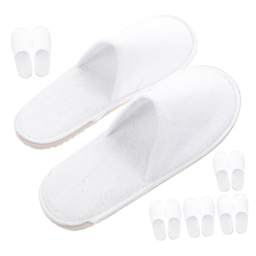 BELLIFFY 6 Paare Rutschfeste Hotel Spa hausschuhe mit Weicher Sohle Komfortable Gästehausschuhe für Damen und Herren Weiche Dicke Einwegslipper für Zuhause und Gäste von BELLIFFY