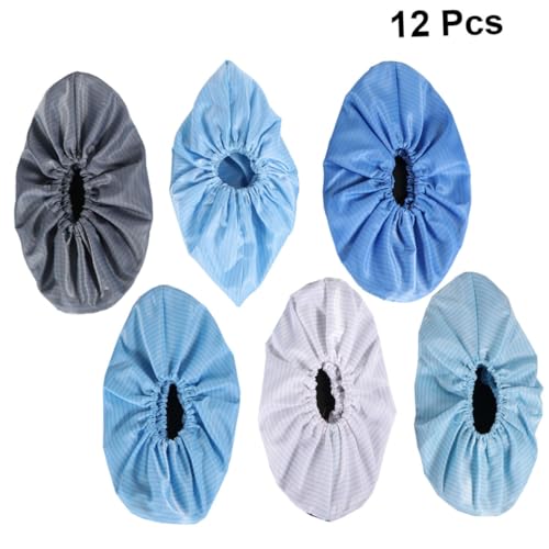 BELLIFFY 6 Paare Wiederverwendbare Anti Static Schuhüberzieher rutschfest Staubschutz Atmungsaktiv für Haushalt und Labor Langlebig Waschbar von BELLIFFY