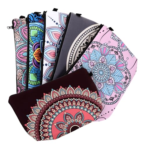 BELLIFFY 6stücke Reißverschlüssen Make-up-Tasche Für Damen Reisen Tragbar Kosmetiktasche Kulturbeutel Organizer Robust Und Praktisch Für Hautpflege Lagerung von BELLIFFY