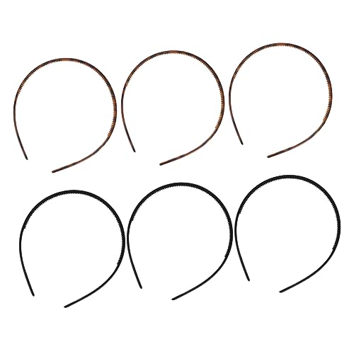 BELLIFFY 6stücke Haarbänder Aus Kunststoff Für Frauen Haarschmuck Stirnbänder Mit Zähnen Haarreifen Slip Geeignet Für Alltag Und Partys von BELLIFFY
