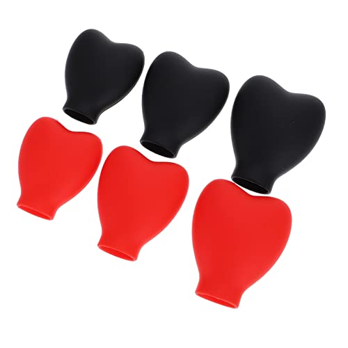 BELLIFFY 6 Stück Make up Pinselhüllen Aus Silikon Langlebige Kosmetikpinselabdeckungen Für Reisen Staubschutz Schwarz Und Rot Für Foundation Concealer Und Lidschatten von BELLIFFY