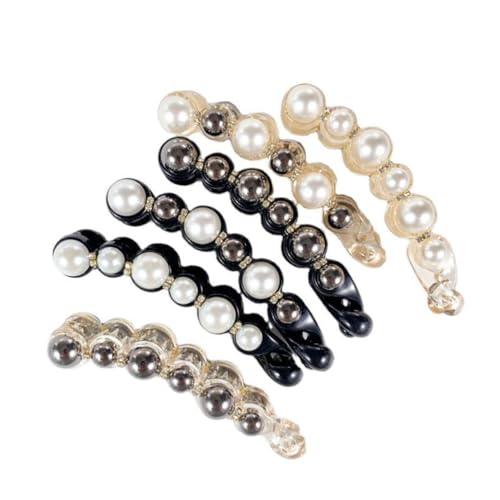 BELLIFFY 6stücke Perlen Haarklammern Elegante Acryl Haarklammern Für Frauen Und Mädchen Leicht Und Haltbar Für Verschiedene Frisuren Hochzeits Und Alltagslook von BELLIFFY