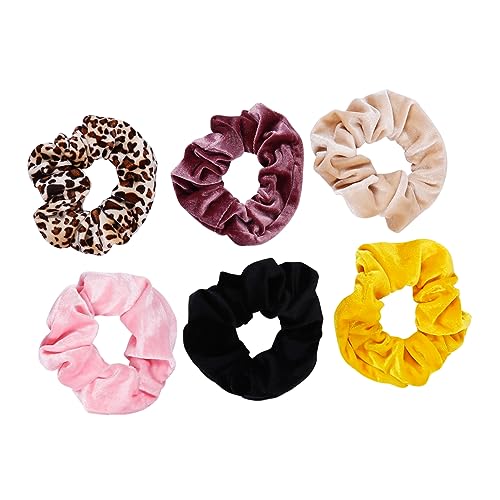 BELLIFFY 6stücke Großes Haar Scrunchie Elastisches Haargummi Mit Reißverschluss Für Damen Mädchen Für Pferdeschwanz Frisuren Accessoires von BELLIFFY