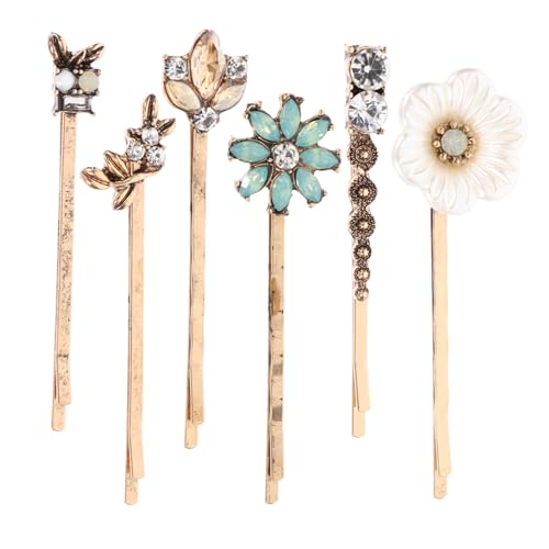 BELLIFFY 6 Stück Vintage Blumen Haarklammer Set für Damen Teiliges Set von Modischen Haarschmuckclips für Partys und Besondere Anlässe Langlebig und Dekorativ von BELLIFFY