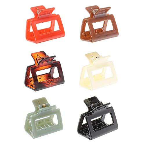 BELLIFFY 6stücke Kleines Quadratische Haarklammern Für Frauen Praktische Haarkralle Für Kurzes Haar Stilvolles Haarstyling-accessoire Verschiedenen Farben Langlebig Und Bequem Im von BELLIFFY