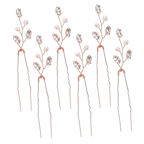 BELLIFFY Glamouröse Hochzeitsfrisur 6er-pack Haarspangen Mit Strasssteinen Für Die Braut von BELLIFFY