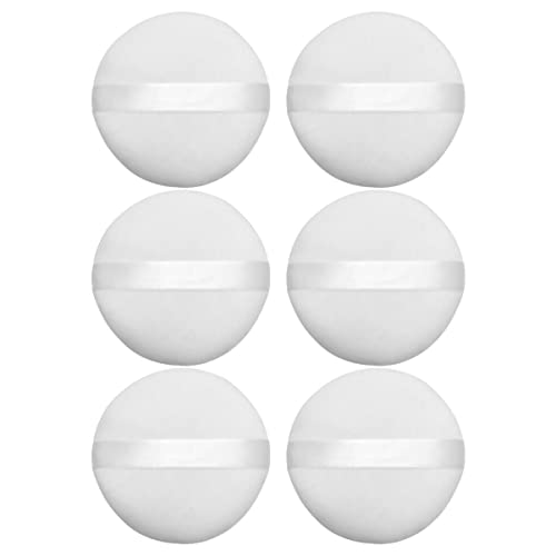 BELLIFFY 6stücke Teiliges Runder Flauschiger Puderquasten Kompakte Hautfreundliche Make-up-werkzeuge Für Gleichmäßige Anwendung Von Puder Und Kosmetik Für Mädchen Und Frauen von BELLIFFY