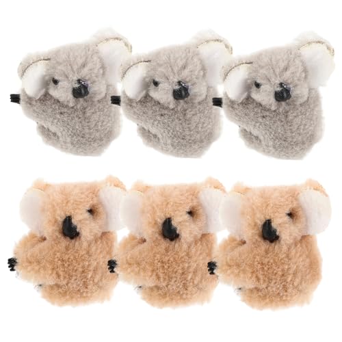 BELLIFFY 6stücke Kuschelige Plüsch Haarspangen Koala Form Mädchen Haar Clips Schmuck Für Festivals Und Alltag Mit Bezaubernden Cartoon Designs Für Junge Mädchen von BELLIFFY