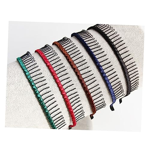 BELLIFFY 7stücke Teiliges Langer Metallzahn-haarreifen Mit Anti-rutsch-funktion Für Sport Make-up Und Gesichtspflege Bunten Farben Erhältlich Haaraccessoires Für Damen Und Herren von BELLIFFY