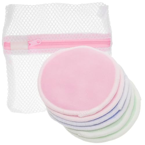 BELLIFFY 7stücke Wiederverwendbarer Make-up-entferner-pads Aus Bambusfaser Für Gesichtspflege Pro Blau Grün Aufbewahrungstasche von BELLIFFY