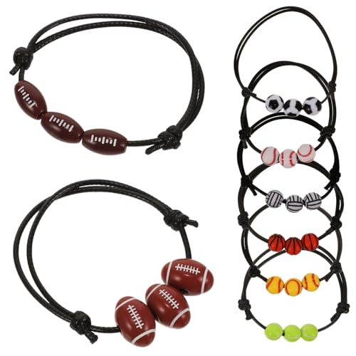 BELLIFFY 8 Stück Handgelenk Armband Dekorative Kugel Armbänder Verstellbare Sport Armbänder Schickes Armband Kugel Armband Dekor Armbänder Für Mädchen Und Jungen Dekoratives Sport von BELLIFFY