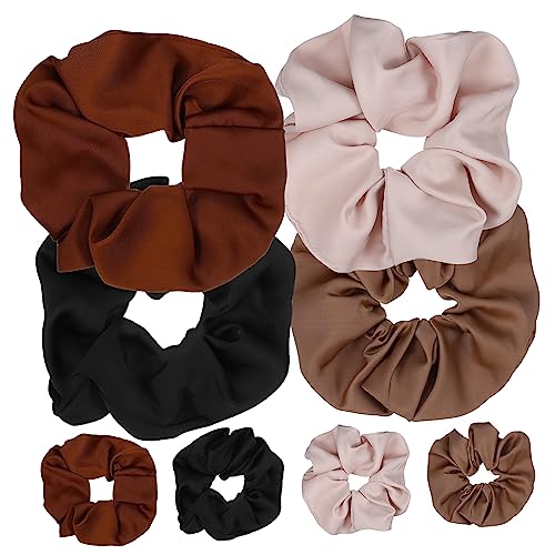 BELLIFFY 8stücke Elastische Haargummis Für Damen Aus Doppelseitigem Leinen Weich Und Bequem Als Haarseile Und Pferdeschwanzhalter Geeignet Für Alltag Und Partys von BELLIFFY