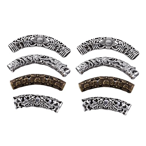 BELLIFFY 8stücke Vintage Haarschmuck Dreadlocks Haartuben Dekorative Haarperlen Für Zöpfe Haarschmuck Für Damen Und Herren Für Festivals Und Partys von BELLIFFY