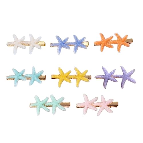 BELLIFFY 8stücke Entzückende Seestern Haarnadeln Shell Haarclips Junge Mädchen Haarschmuck Haar Zubehör Für Mädchen von BELLIFFY