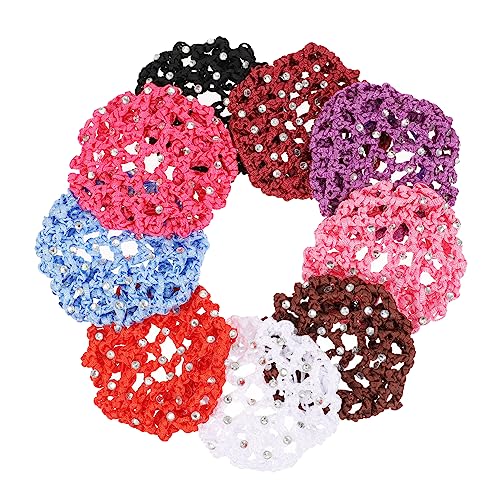 BELLIFFY 9stücke Brötchenabdeckung Mit Strass Für Mädchen Damen Kreativer Haarschmuck Zarter Bun Cover Kompakter Dutt Abdeckung Für Partys Tänze Und Alltag von BELLIFFY
