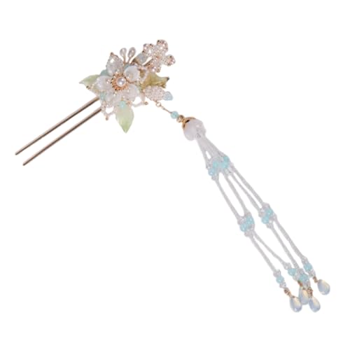 BELLIFFY Chinesische Haarnadeln Aus Legierung Haarstäbe Mit Langer Quaste Blumen-haarstäbchen Für Langes Haar Haarstäbe Im Retro-stil Für Frauen von BELLIFFY