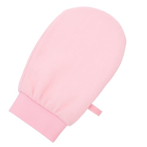 BELLIFFY Doppelseitige Badehandschuhe schmerzlose Peeling-Handschuhe für die Dusche für Frauen und Männer weiche und bequeme Badeschrubber-Handschuhe Rosa von BELLIFFY