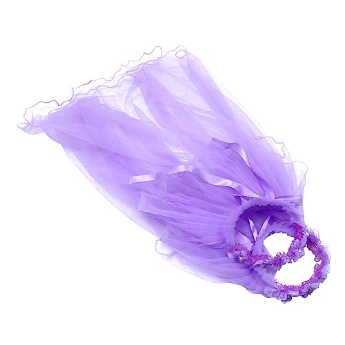 BELLIFFY 2stücke Blumen Stirnband Mit Schleier Girlanden Kranz Kopfschmuck Blumenkranz Haarschmuck Haarkranz Stirnband Krone Zubehör Für Mädchen Hochzeit Reise Fotografie von BELLIFFY