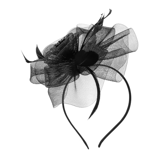 BELLIFFY Schickes Bankett-stirnband Fascinator Für Hochzeit Braut Kopfschmuck Teeparty Kopfschmuck Geburtstag Abschlussball Accessoire Mit Blumendetail von BELLIFFY