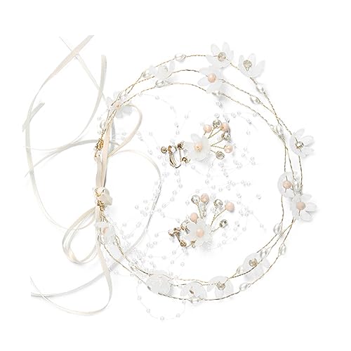 BELLIFFY Blumenstirnband Für Damen Brautstirnband Party-haarreif Blumenhaarreif Kopfbedeckung Haarschmuck Für Hochzeit von BELLIFFY