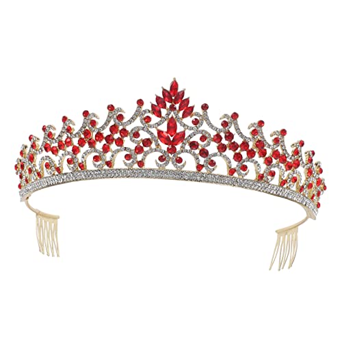 BELLIFFY Zarte Strass-Krone Brautschmuck für Frauen zur Hochzeit Jahrestag Geburtstag Abschlussball Verlobung von BELLIFFY