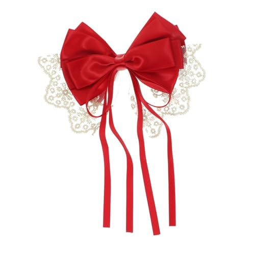 BELLIFFY Charmante Haarschleifenklammer Für Mädchen Spitzenschleifen-haarspangen Für Frauen Und Mädchen Modisches Haar-accessoire Haarschleifenklammer Haarspange von BELLIFFY