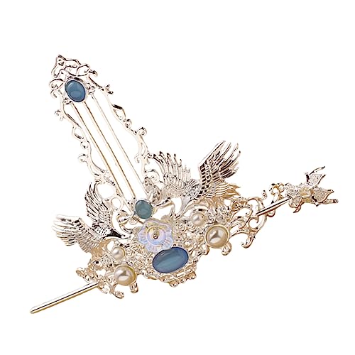 BELLIFFY Chinesische Vintage Haar Krone Haarstab Satz Für Frauen Mädchen Silberne Haarnadel Retro Design Leicht Exquisites Haarschmuck Für Hanfu Traditionelle Haarspange von BELLIFFY